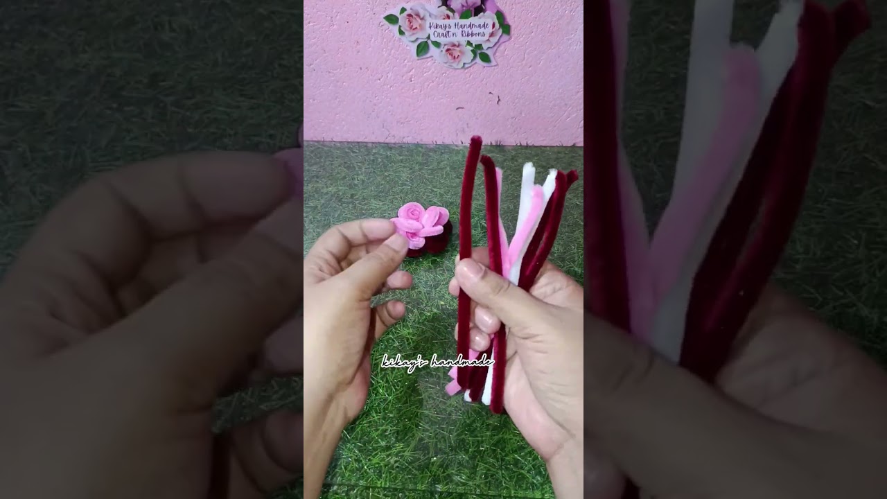 Rose Flower🌹 Easy Tutorial using fuzzy wire🥰