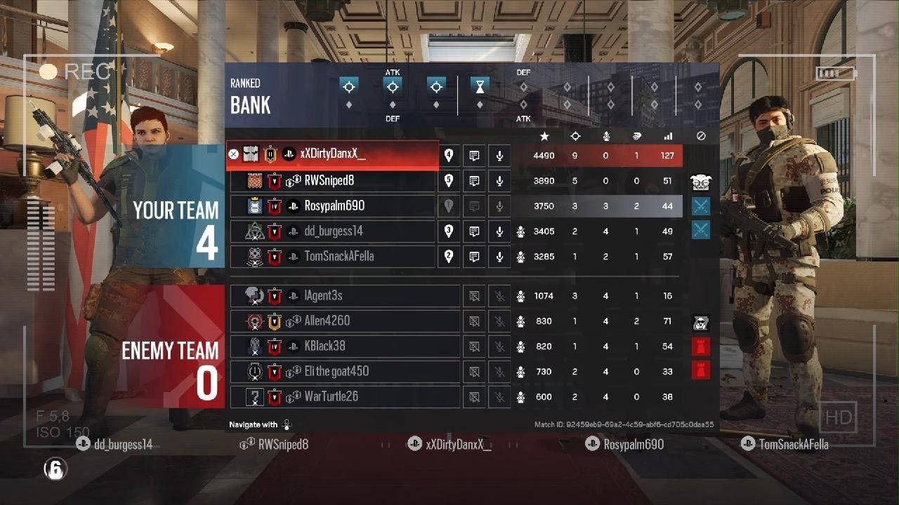 Tom Clancy's Rainbow Six Siege Ranked Bank