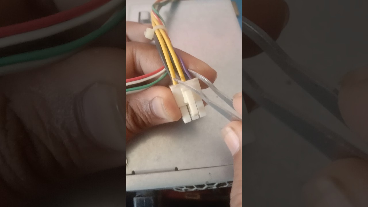 How To check 6 pin connector power supply of pc #Shorts