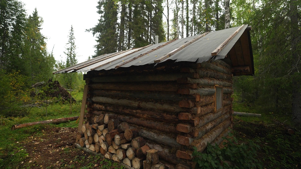 Живём в избе. Волки. Унесло лодку. Рыбалка на болотном озере.