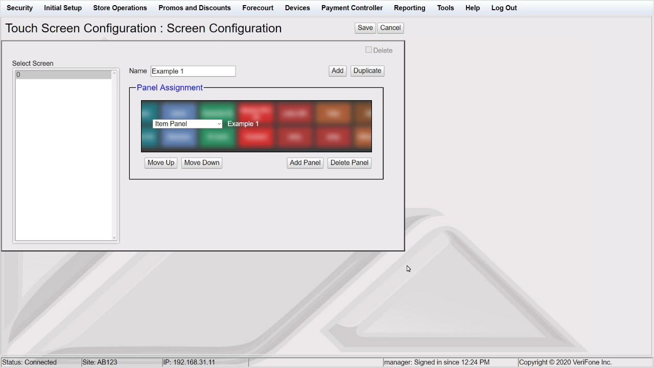 Base 53+ Screen Configuration