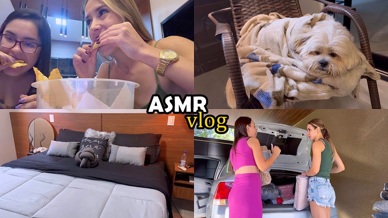 ASMR VLOG - NOITE DO PASTEL, MONTANDO CAMA POSTA, COMPRAS E MUITO MAIS..