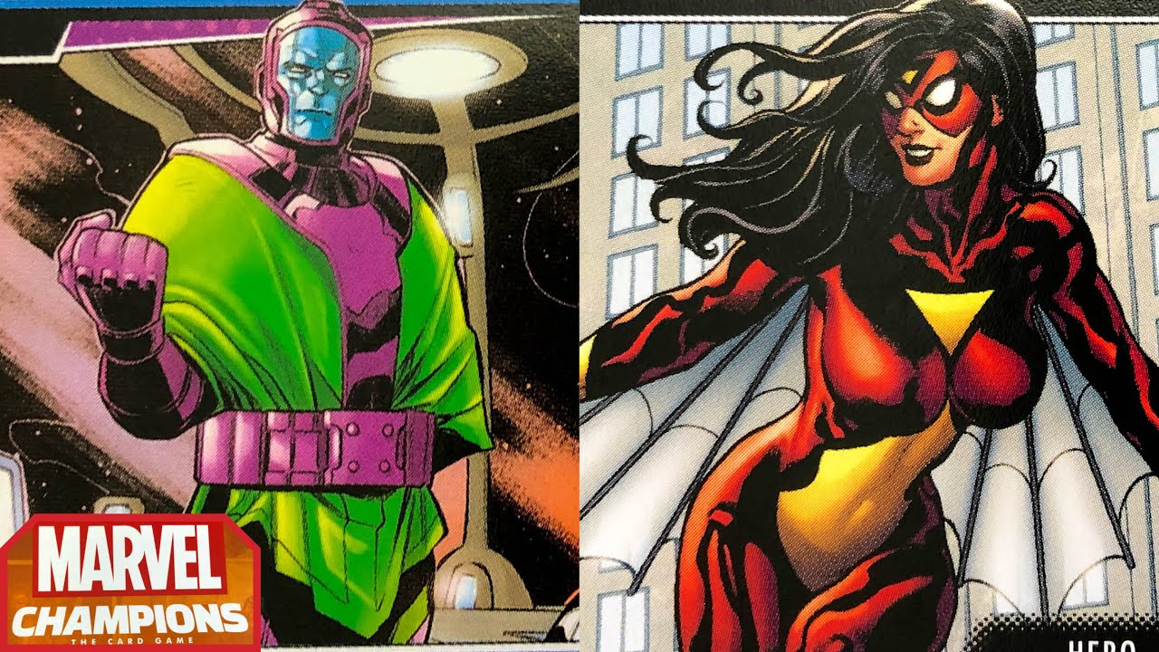 MARVEL CHAMPIONS Solo Play Thru with SPIDER-WOMAN vs the ONCE AND FUTURE KANG