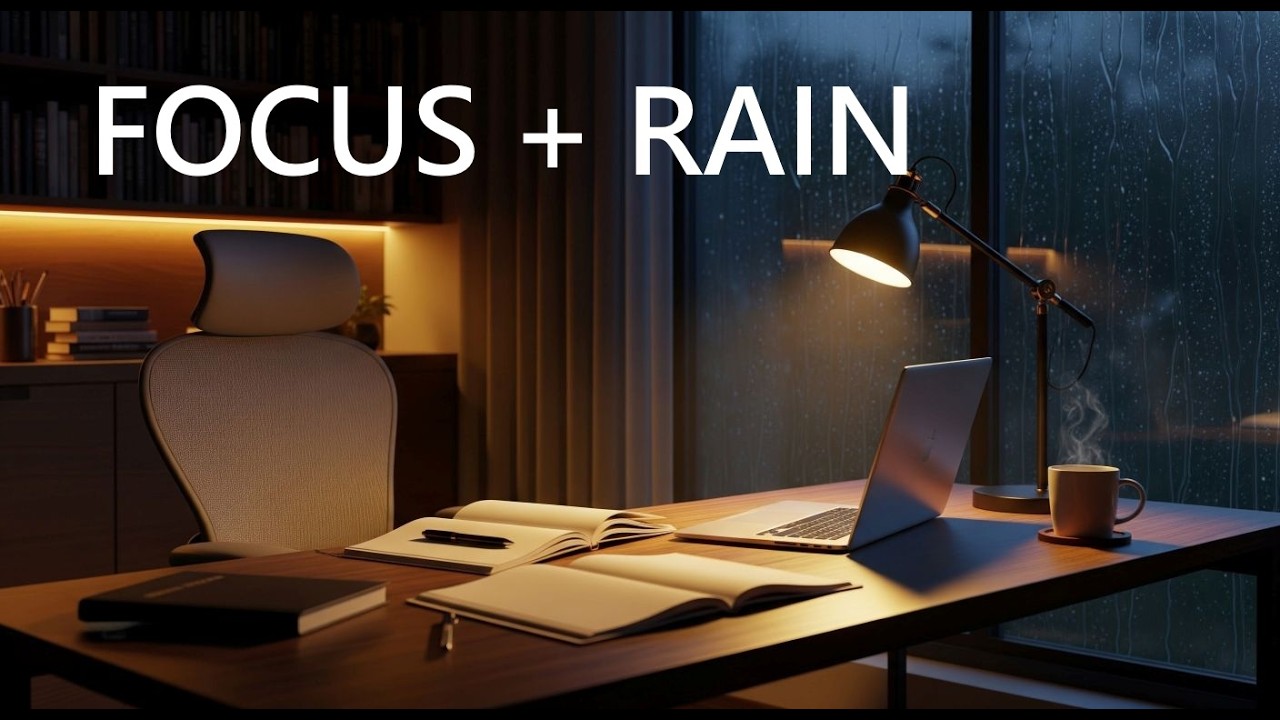 Deep Focus Piano with Rain Sounds – 6 Hours for Study & Work (No Distractions)