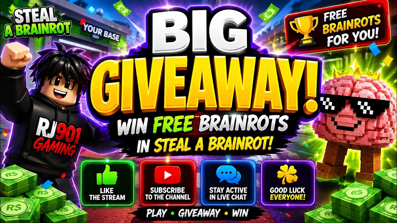🎁 BIG GIVEAWAY LIVE! 🚀 Win FREE Brainrots in Steal A Brainrot! 🔥