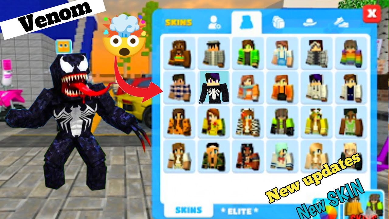 Venom New Skin in school party craft game 😱 New update party craft 