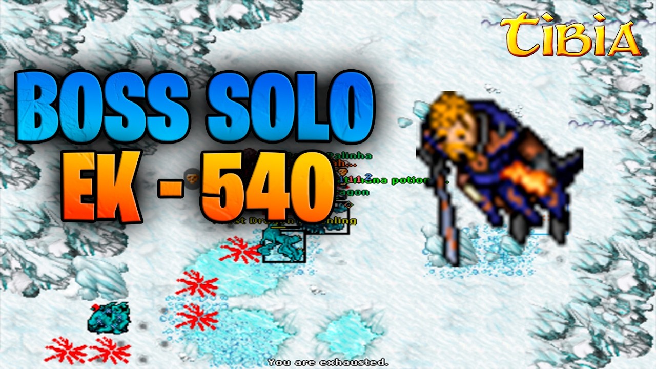 EK Level 540 Fazendo BOSS Solo   #tibia #tibiaglobal
