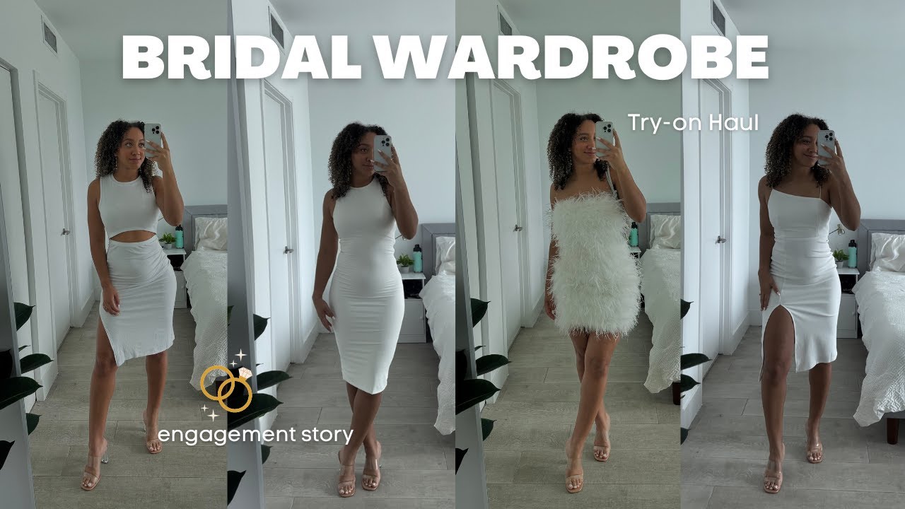 Bridal Wardrobe | Try-on Haul, Bachelorette Outfits, White Dresses