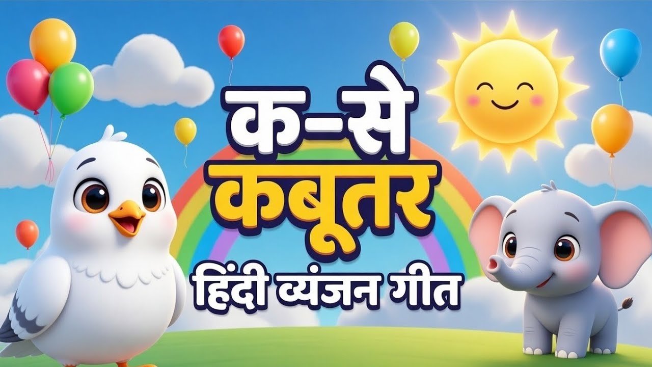 क से कबूतर-Ka Se Kabutar-HindiVarnamala Song - Learn Hindi Letters-KidsSongs-Riyo Kids #hindirhymes 