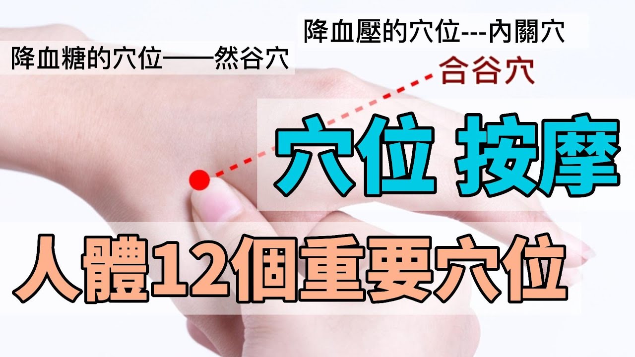 人體12個重要穴位｜按摩保健養生｜常按摩好處多多