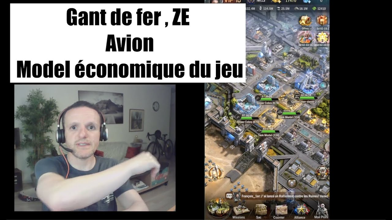 Avion, gant de fer et ZE, model économique de Kamel