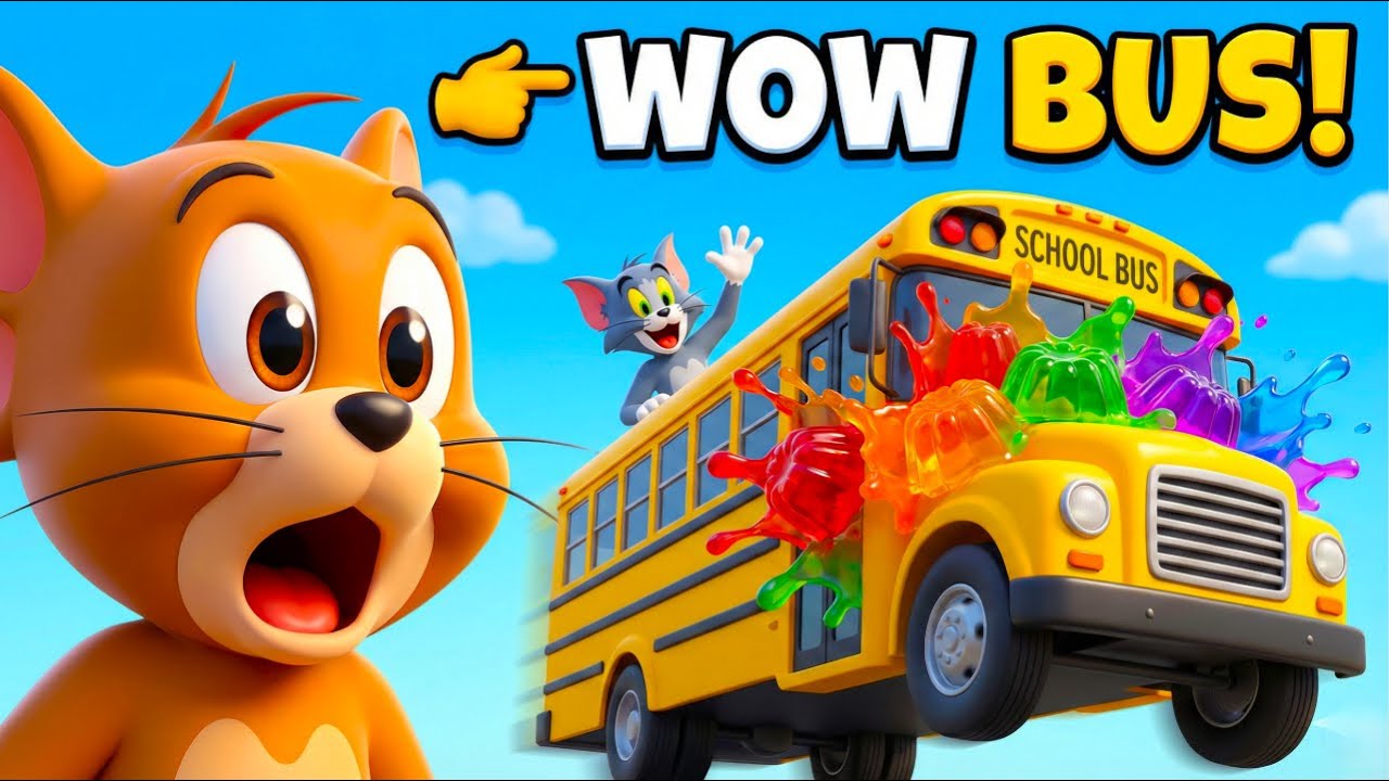 Wheels on the Bus with Tom & Jerry | Fun Kids Songs | Kidzo Baby | Top Nursery Rhymes & Kids Songs|