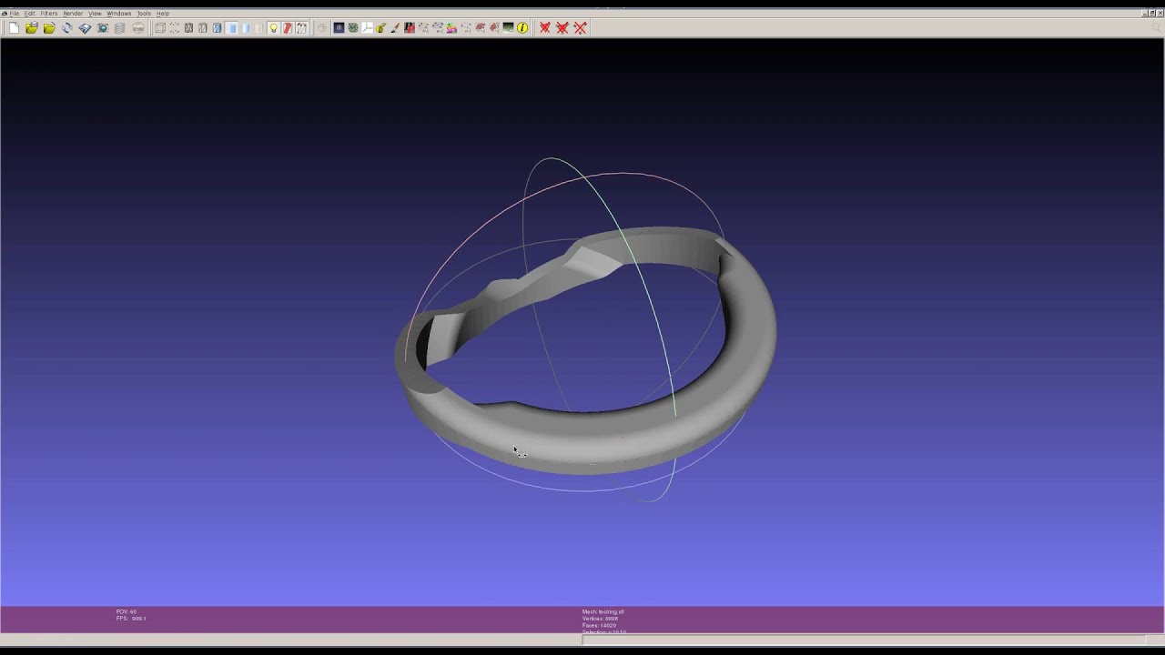 Using Meshlab to manually fix internal face issues