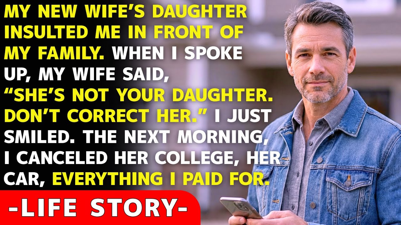 My Stepdaughter Insulted Me At Dinner. My Wife Took Her Side. By Morning, I Cut Them Off...