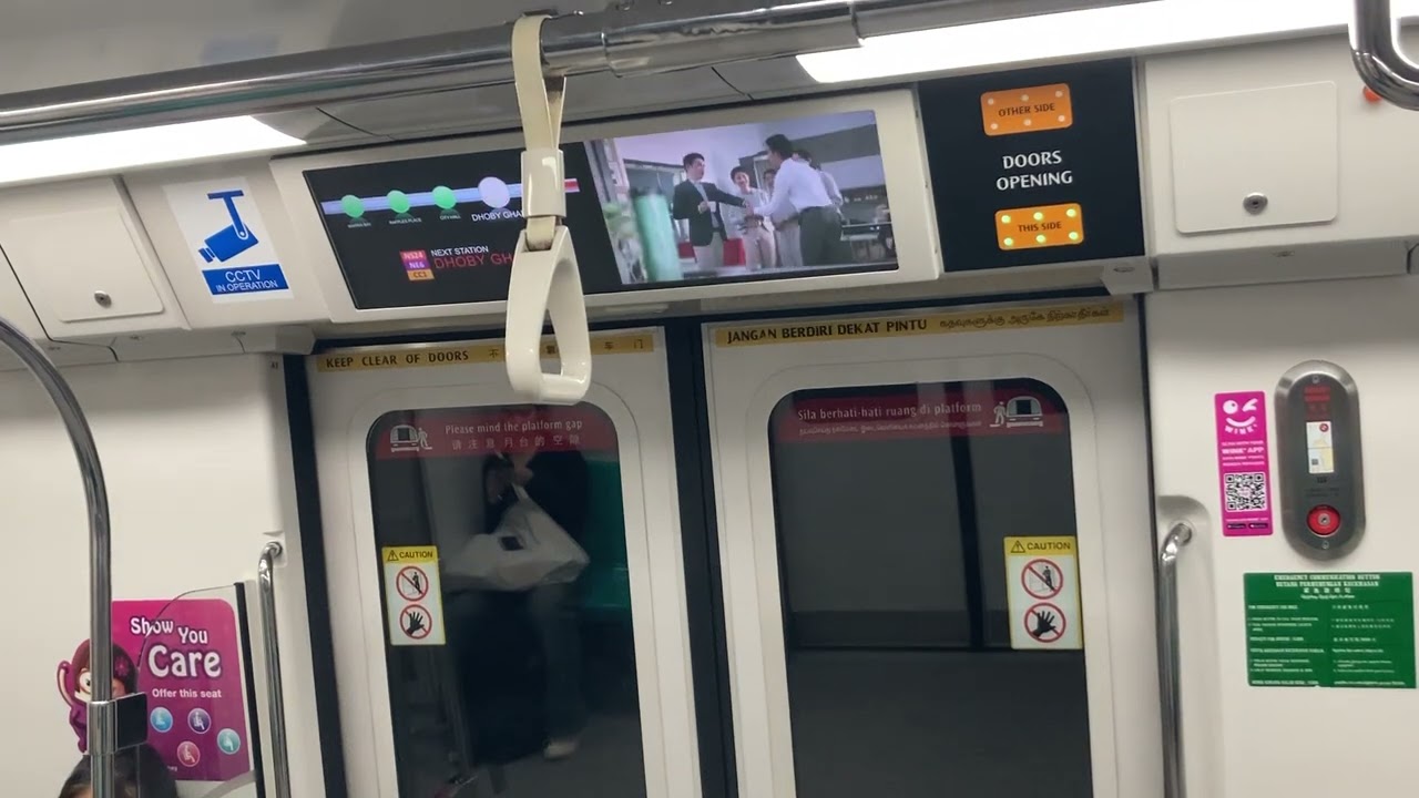 SMRT Trains C151B, Kawasaki-CSR Sifang EMU - Somerset to Dhoby Ghaut (New Chime, North-South Line)