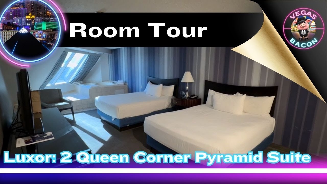 Luxor Pyramid 2 Queen Corner Suite Room Tour - October 2024