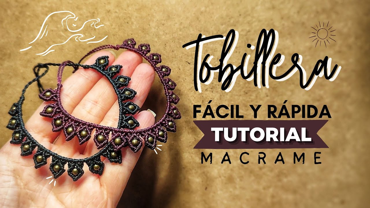 🔰 Cómo hacer TOBILLERA de HILO fácil y rápida PASO A PASO | DIY Macrame Anklet | Easy Tutorial #31