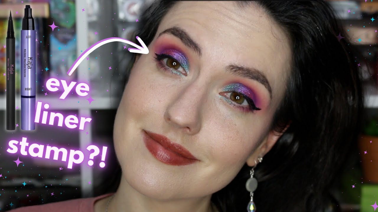 KAJA WINK STAMP Attempts were made... Can I even do winged liner?