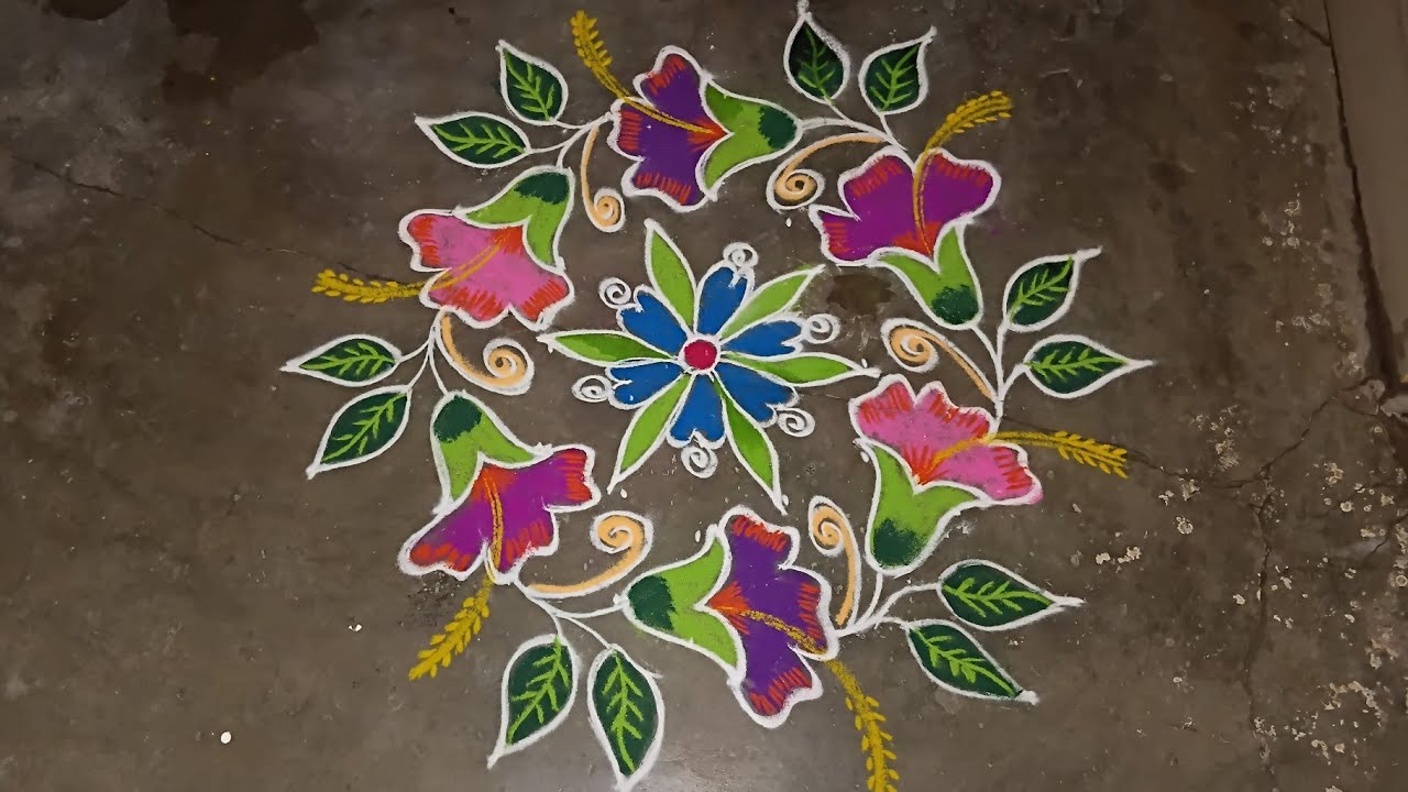 Margazhi maadha end kolam , simple rangoli design for Pongal easy muggula 