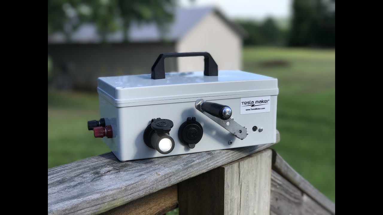 V2 DIY Hand Crank BoostBox — конденсаторная мощность может запустить двигатель V6