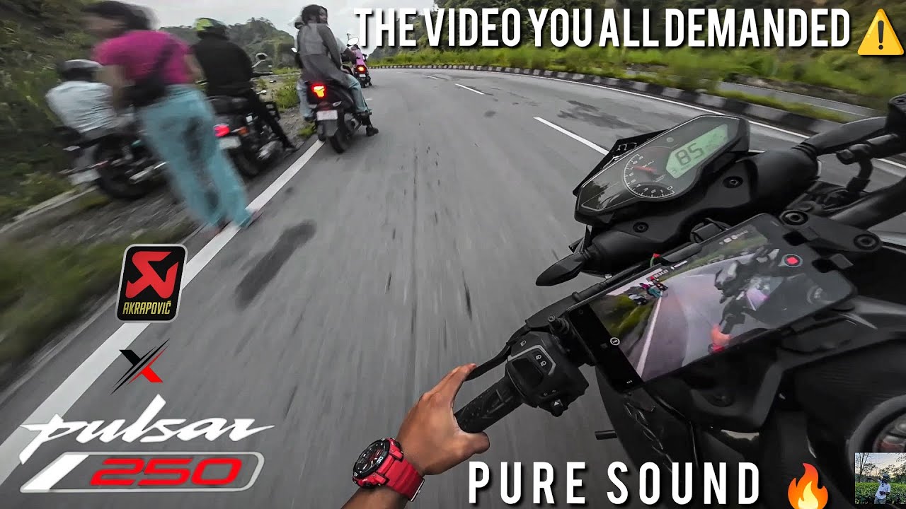 EARGASM FOR FULL 8 MINUTES 🔥🔊 AKRAPOVIC FULL SYSTEM EXHAUST ⚠️💯.  | PULSAR N-250 |