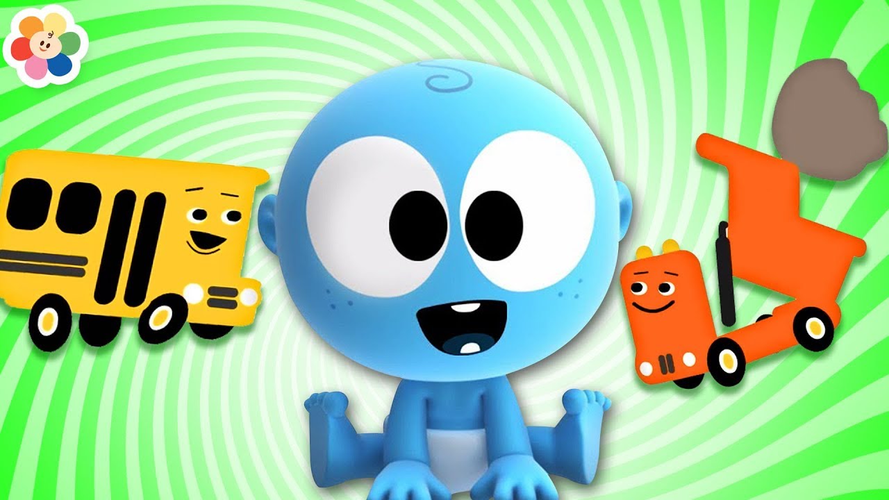 APPRENDRE LES COULEURS AVEC L'AUTOBUS ROUGE | BabyFirst TV
