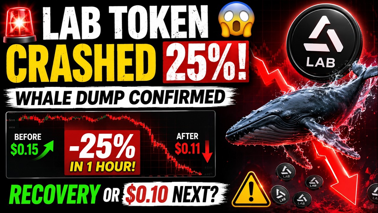 🚨 LAB Token Crashes 25%! Whale Dump Confirmed | Is $0.10 Next or Recovery Ahead?