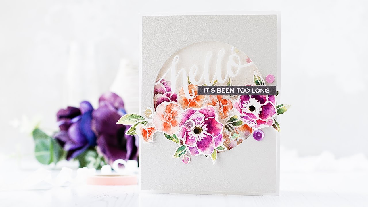 Watercolour Shaker Card - Wplus9 Kind Soul
