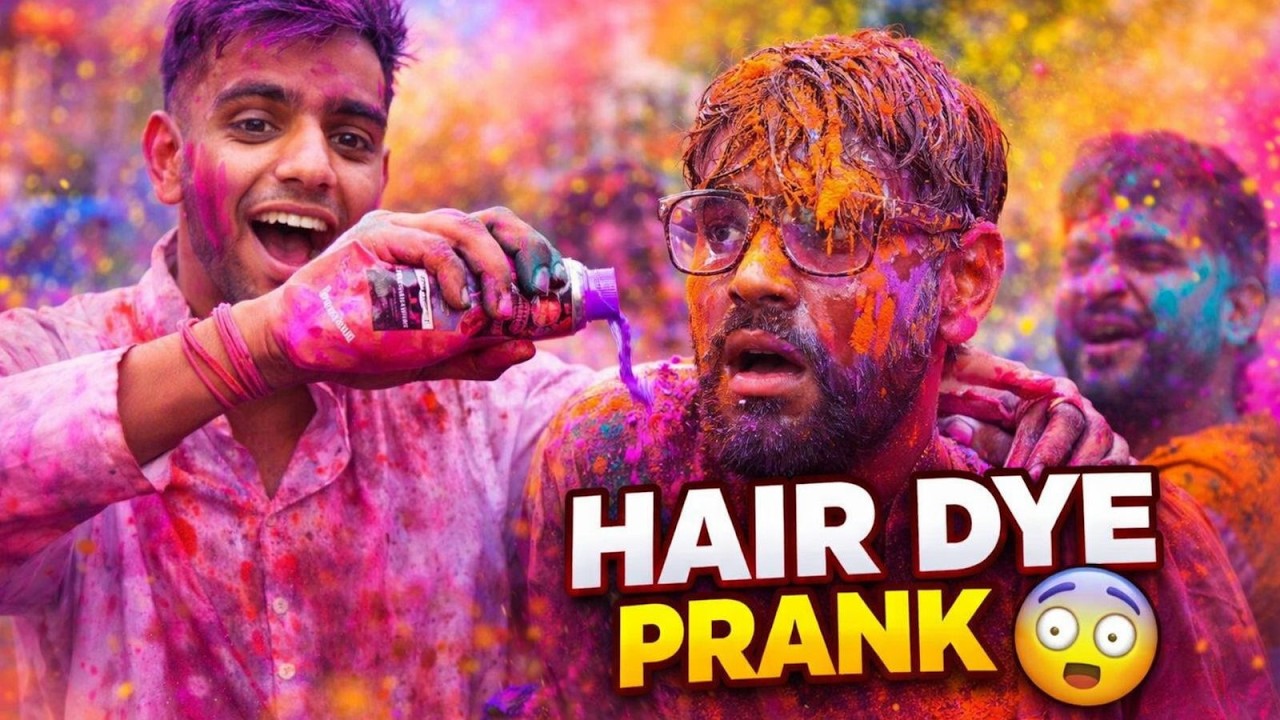 Holi Par Face Par Hair Dye Laga Diya 😳 Sab Shock Ho Gaye! | Holi Prank | Indian Daily Vlog