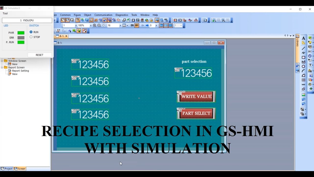 Recipe Creation in GS-HMI with Simulation||Sample Video