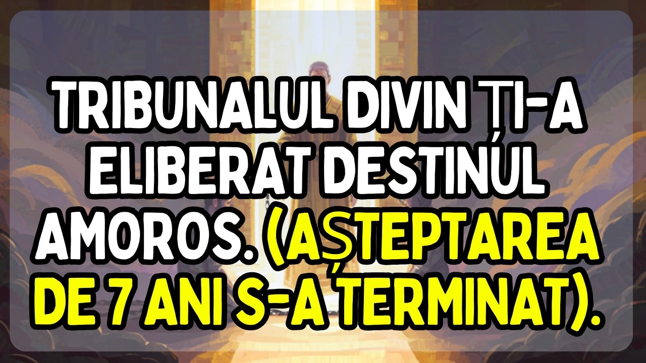 🔵 TRIBUNALUL DIVIN ȚI-A ELIBERAT DESTINUL AMOROS. (AȘTEPTAREA DE 7 ANI S-A TERMINAT). 📜