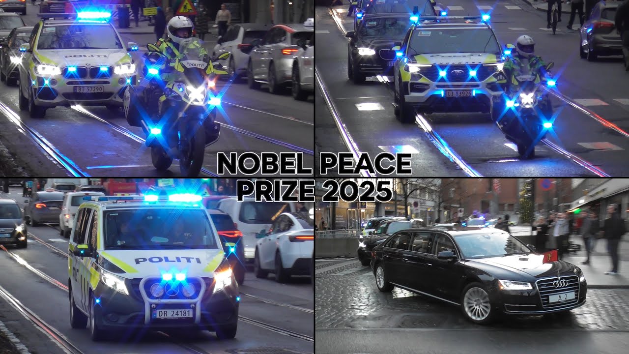 *POLICE VIP ESCORTS* at the Nobel peace prize ceremony in Oslo [10.12.2025]