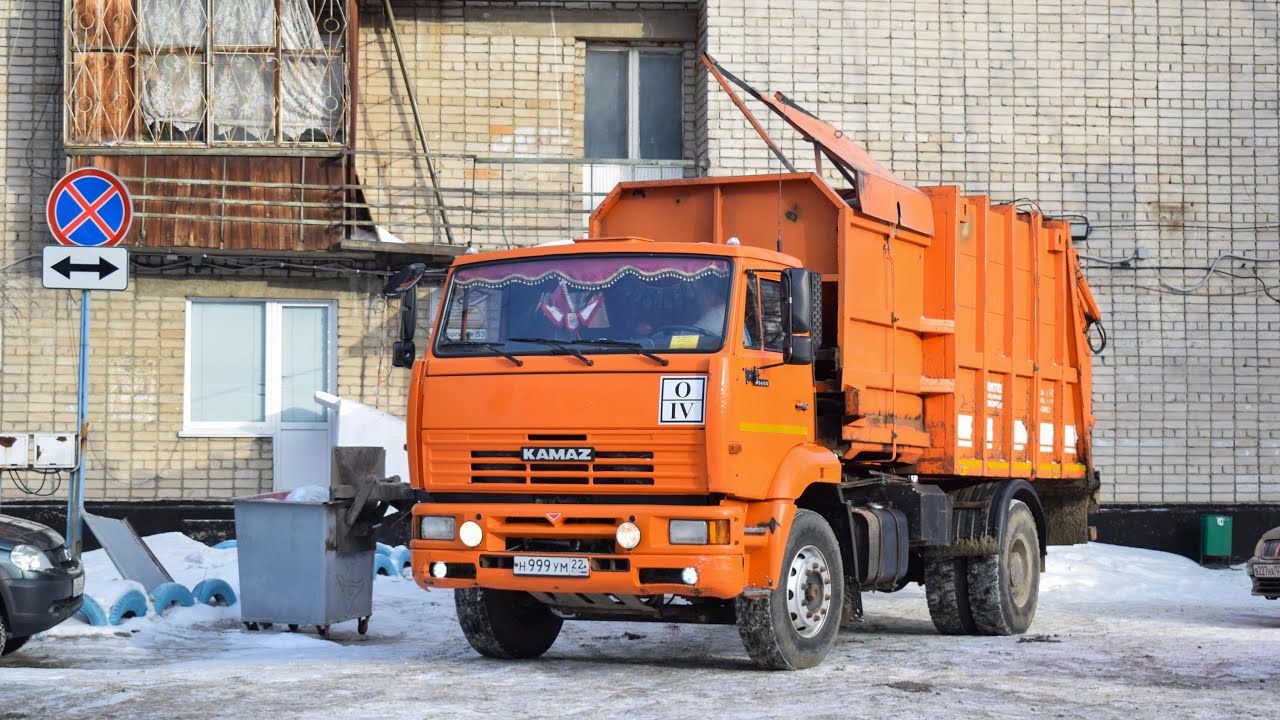 Мусоровоз МКМ-4605 (МК 4453-05) на шасси КамАЗ-53605-62 (Н 999 УМ 22) / KAMAZ garbage truck.
