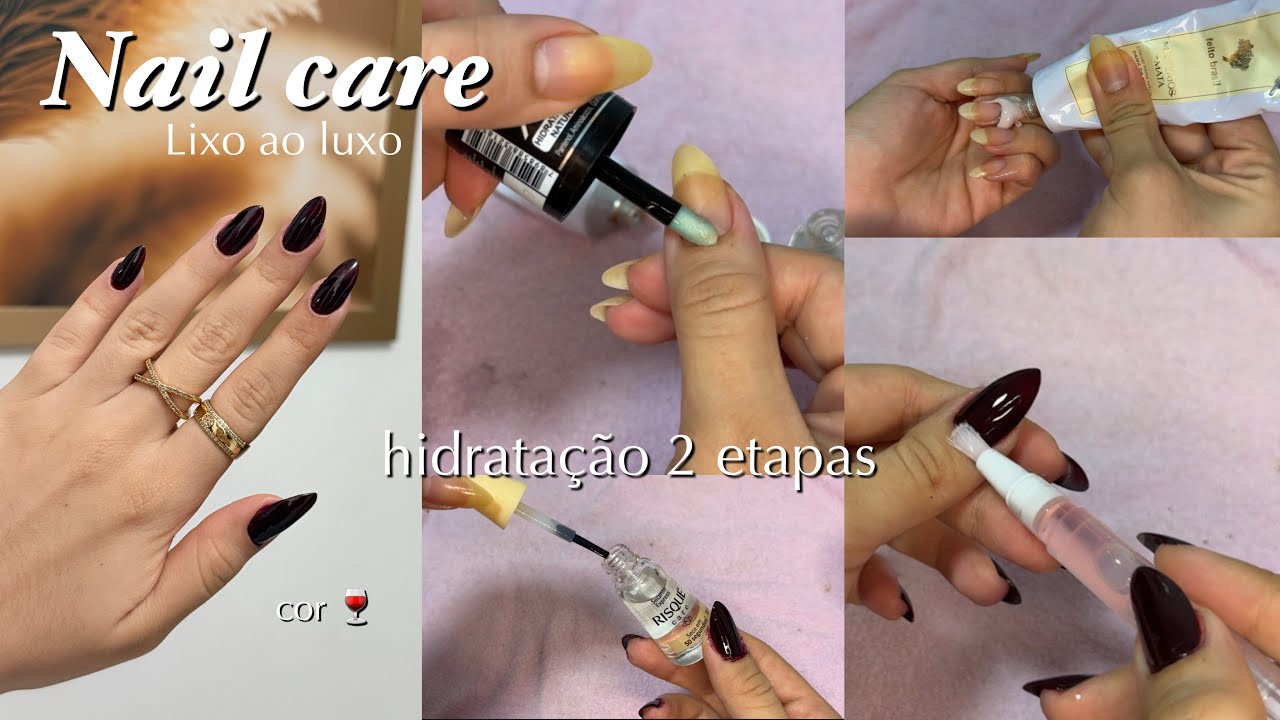 ROTINA DE CUIDADOS DAS UNHAS + ESMALTAÇÃO NOVA🍇🍷