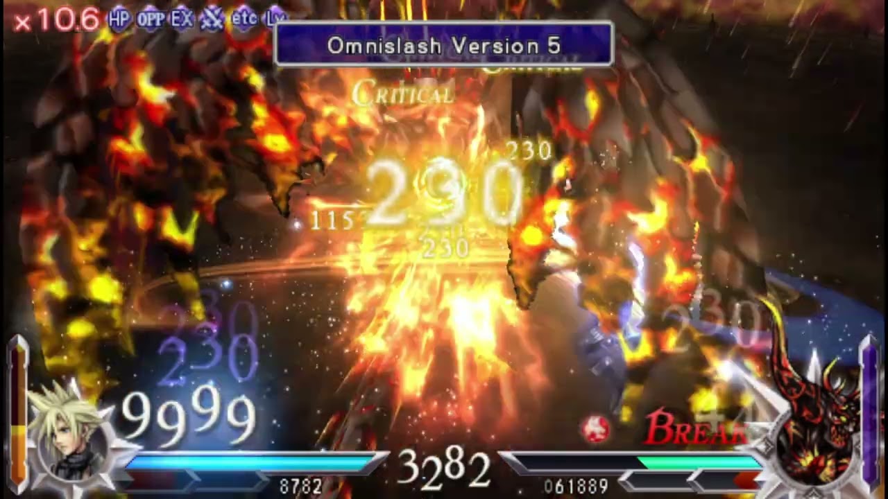 [Dissidia 012: Duodecim] Cloud Strife vs 000 Feral Chaos Perfect Run