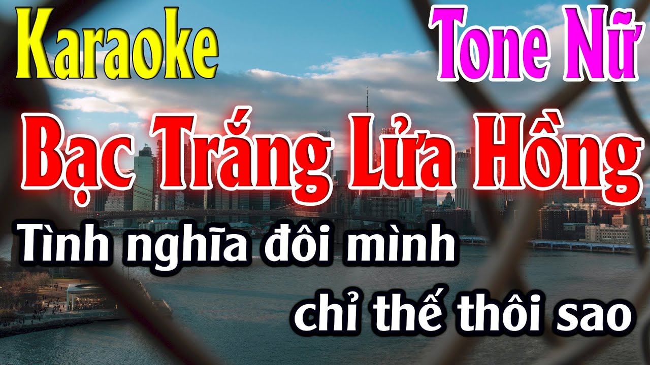 Bạc Trắng Lửa Hồng Karaoke Tone Nữ Karaoke Lâm Organ - Beat Mới