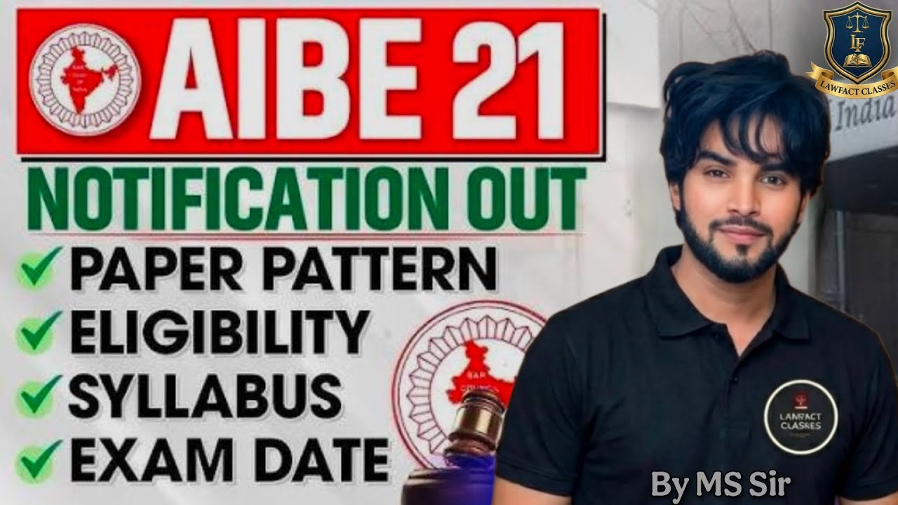 AIBE 21 Exam | BCI Latest Update | For Examination To Exam | Important Notification For June Exam
