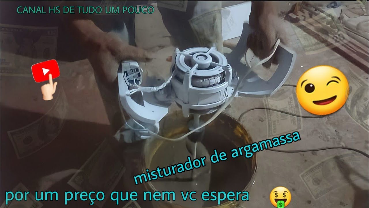 misturador de argamassa faça vc mesmo