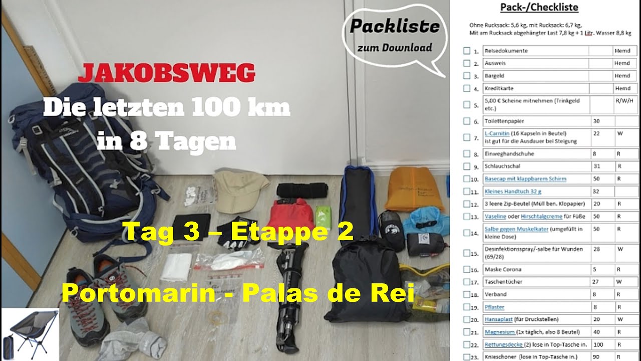 Jakobsweg Tag 3 - Portomarin ⇨  Palas de Rei