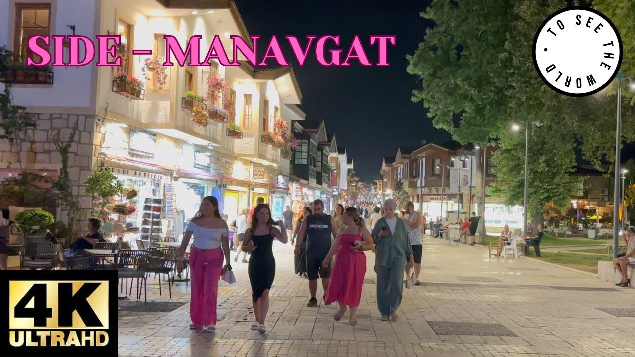 Side - Manavgat, Antalya, Turkiye: ASMR Relaxing Evening Walk Through The Ancient City Centre