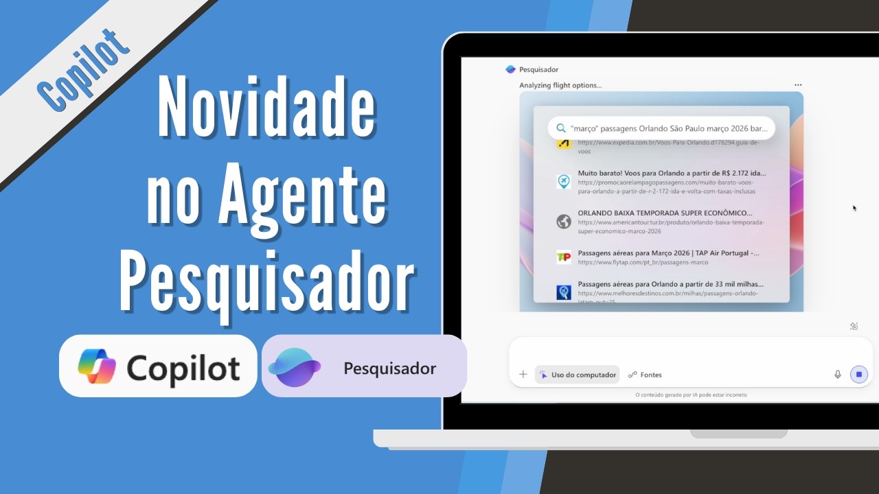 Agente Pesquisador com Uso do Computador - M365 Copilot