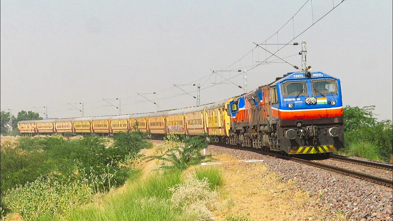 Beautiful WDG4 Twins Brahmaputra & Baralacha La Storm through Bikaner
