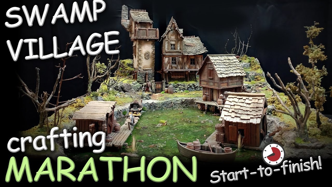 How I built my SWAMP VILLAGE! | Crafting Marathon!