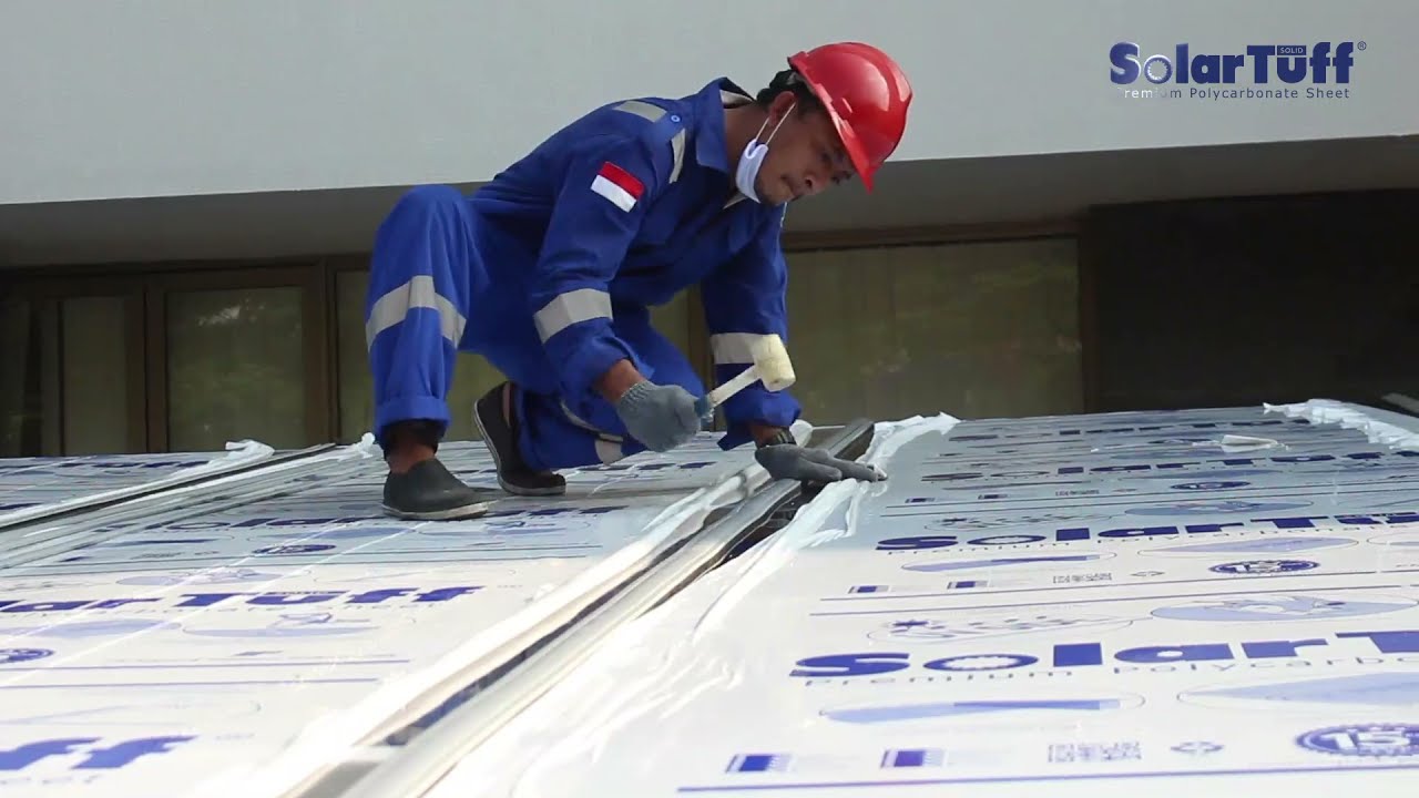 Pemasangan SolarTuff Solid / SolarFlat - Premium Polycarbonate Sheet