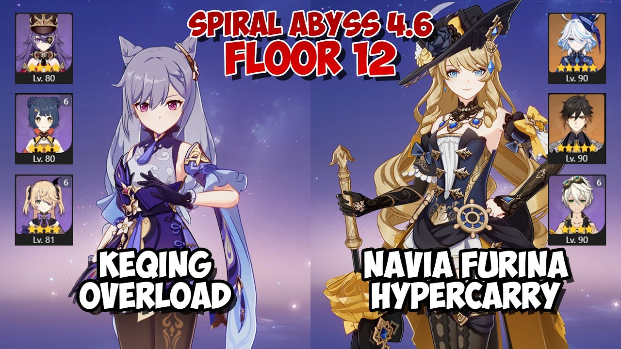 Keqing Overload & Navia Furina HyperCarry | Spiral Abyss 4.6