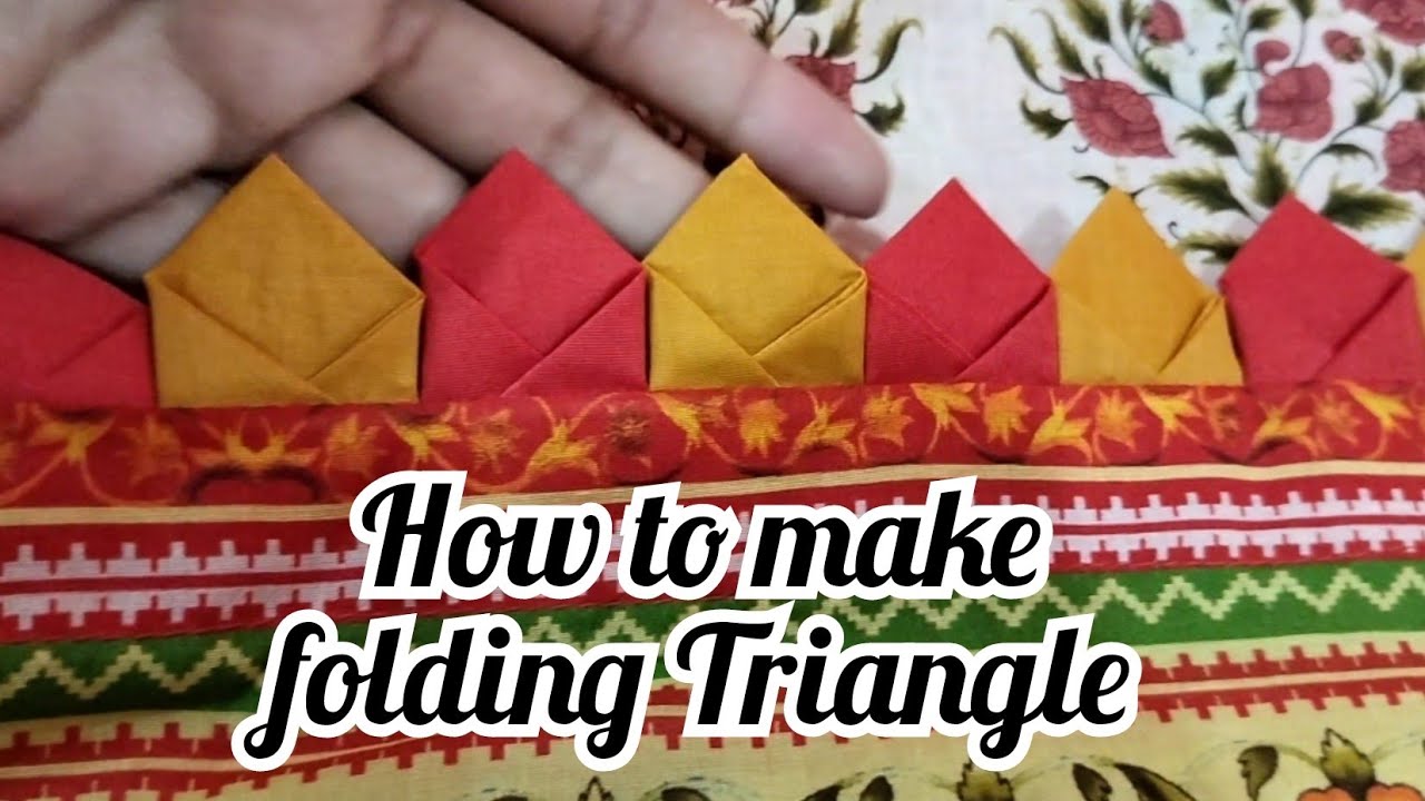 how to make folding triangles for  different dress design
