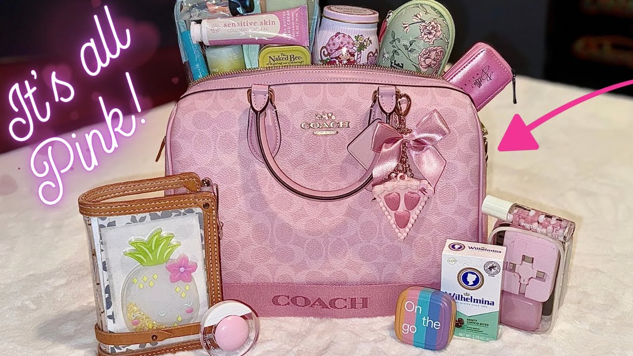 Coach Large Rowan Powder Pink! THIS is how I packed it! WIMB? 💕