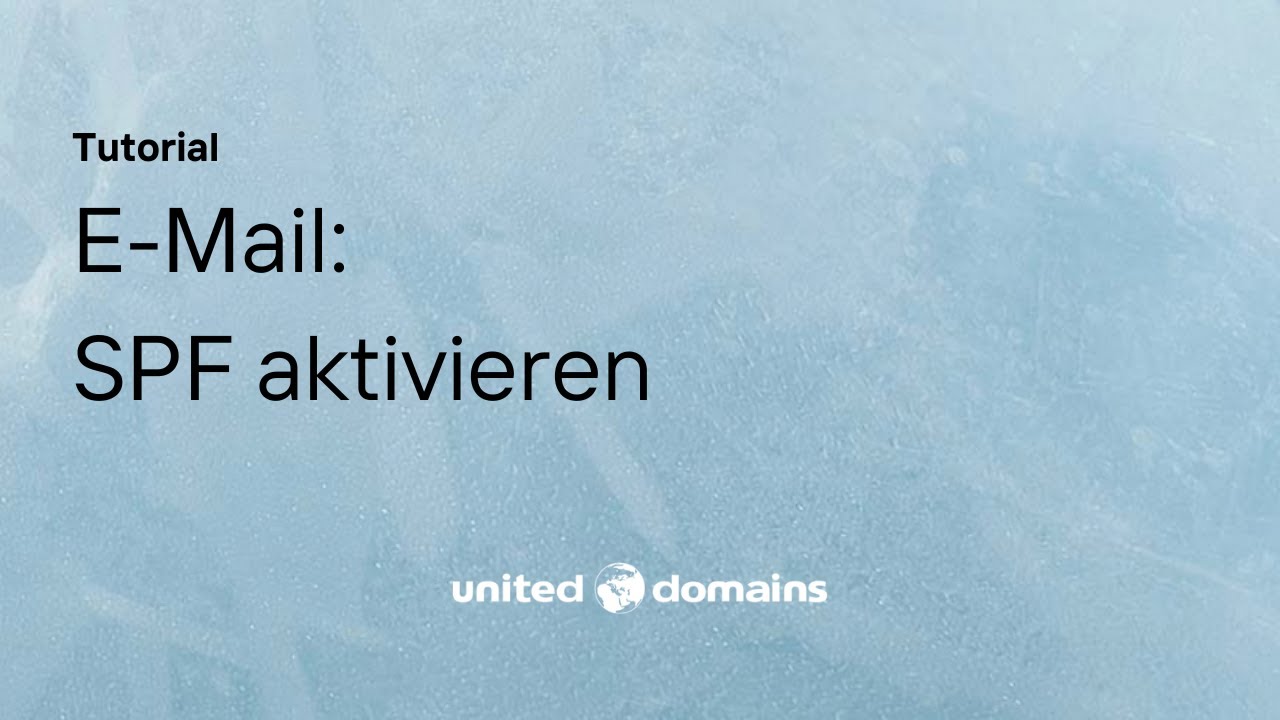 E-Mail: SPF aktivieren
