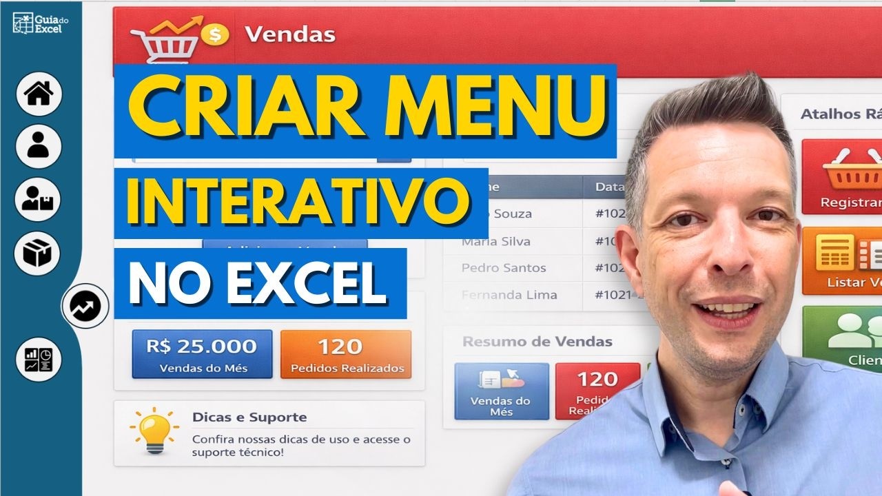 Menu de Sistema no Excel com Botões e Navegação Automática
