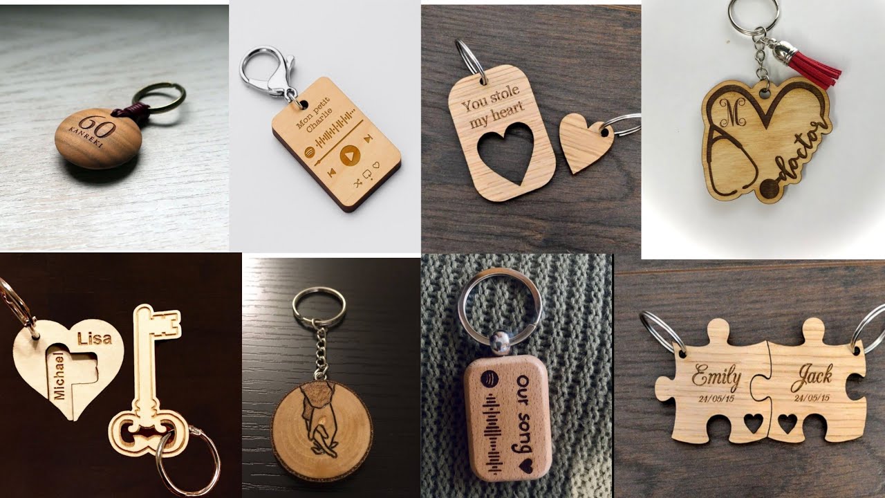 Wooden keychain art